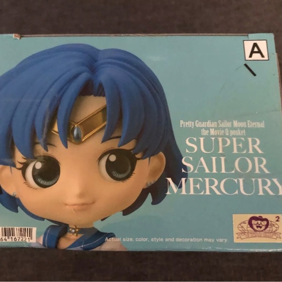 Super Sailor Mercury Q Posket figure Version A - Sailor Mercury- New in Box - Picture 3 of 3